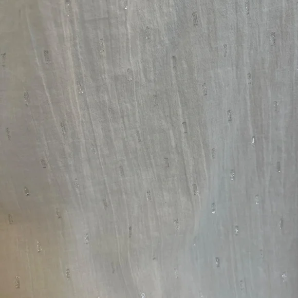 Bella Dahl Half Botton Sleeveless Shirt White/ Silver Pockets Sz L - Picture 7 of 9